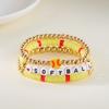 3 Pcs Football Basketball Baseball Volleyball Bracelet Soft Clay Pottery Gold Color Beads Bangle Unisex Student Sports Jewelry