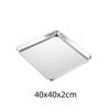Golden Square Stainless Steel Food Service Tray plate set Nonstick Bakeware Fruit Cookie Bread Plate Kitchen Storage Container