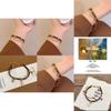 Chic Coffee Color Leather Bracelet For Women With Star Shape Element 2023