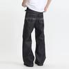 2026 Washed Loose Straight Cut Denim Jeans Men Women Hip Hop Style Casual Wide Leg Pants