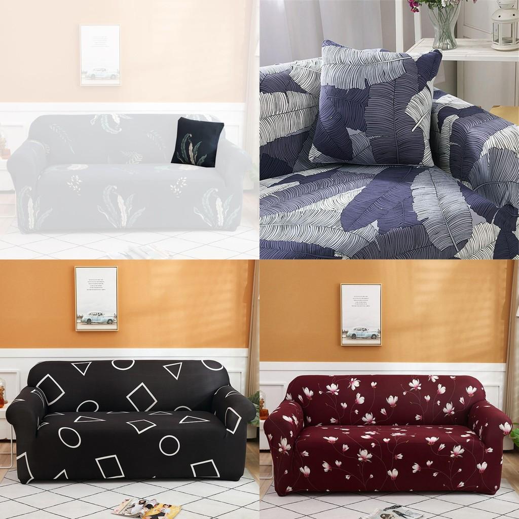 Floral Leaves Printed Soft Sofa Cover For 1/2/3/4 Seater Couches Excellent Fit And Stretch