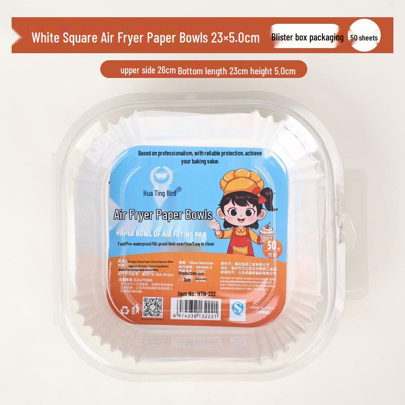 Ölbeständige Heißluftfritteusen- und Ofen-Papierbecher - Lebensmittelqualität, Runde Silikon-Backmatten