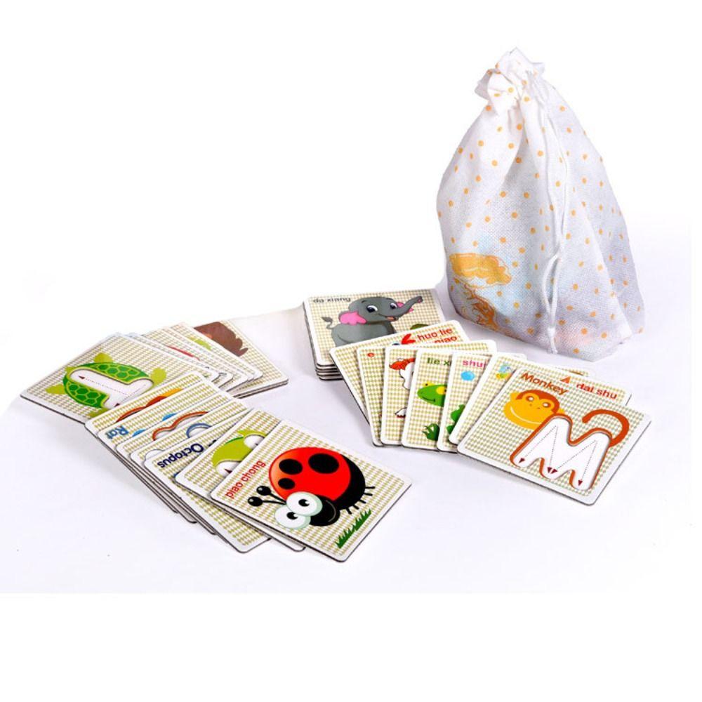 Double-Sided English Alphabet Puzzle Game Alphabet Puzzle Matching Board  Children Kids Boys