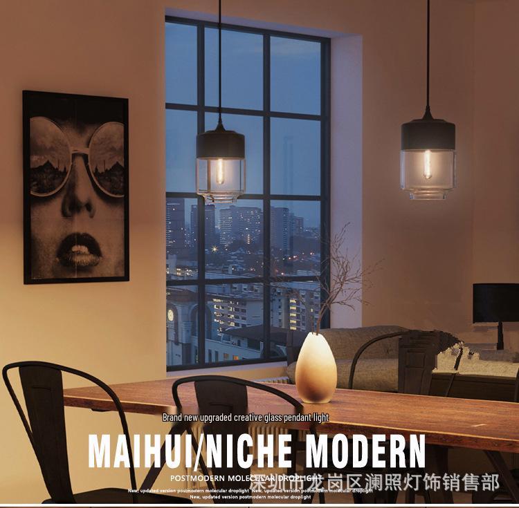 Modern Minimalist Nordic Pendant Light - Glass Lamp for Restaurant, Bar, Living Room, Bedroom, or Store