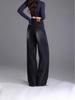 Women's High Waist Velvet Straight Leg Jeans - 2025 Trendy Narrow-Wide Pants for Autumn & Winter