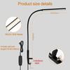 Adjustable LED Clip Desk Lamp 1200LM USB Plug with 3 Modes 10 Levels of Brightness Book Light for Reading Study Memory Function