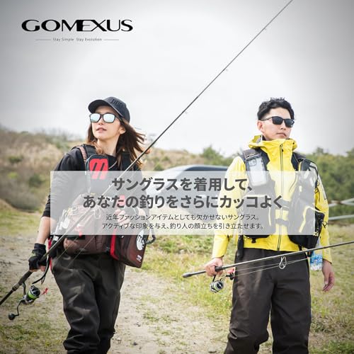 GOMEXUS J15 Polarized Sunglasses, Designed for Fishing, Sports, and Golf, Driving, Hiking, and Sailing, with CR-39 High-Precision Optical Lenses, Anti