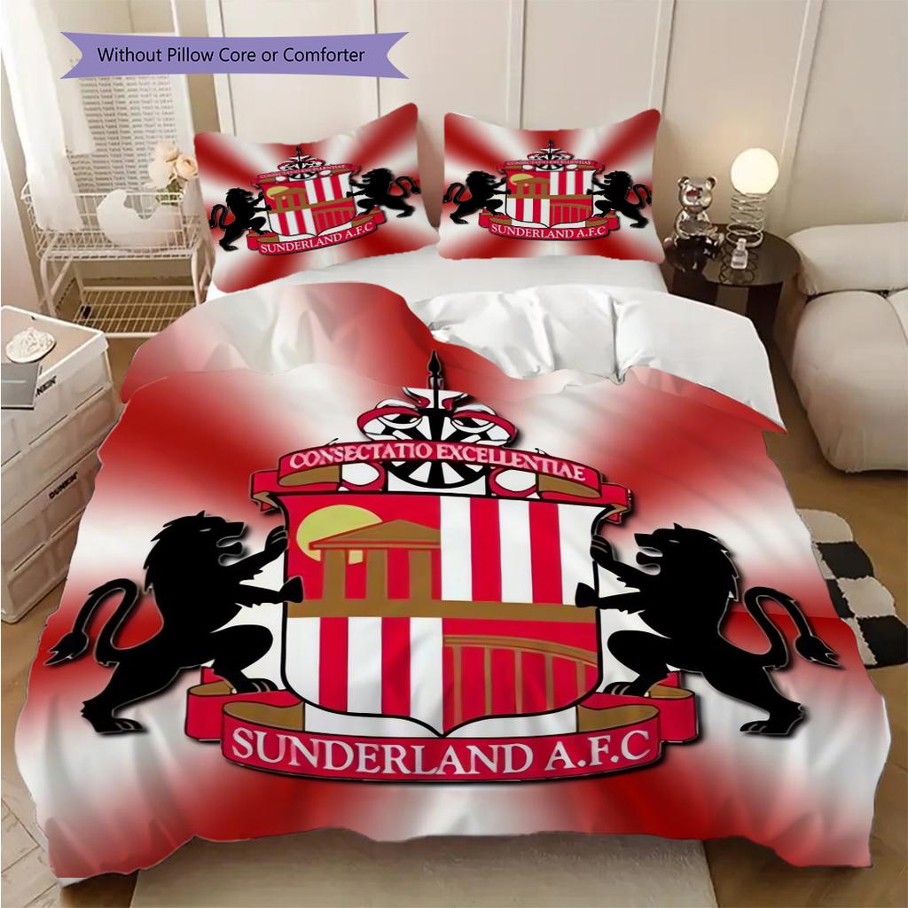 Sunderland Heritage Emblem Bedding (1 * duvet cover + 2 * pillowcase, without core) 2D Flat Christmas birthday gift Bedding set