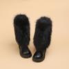 Girls Winter Warm Faux Fur Lined Martin Boots Long Shaft Snow Kids Ages 4-16