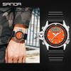 SANDA Nouvelle Mode Sport Homme Montre Style Décontracté Homme Militaire Quartz Montre-Bracelet Plongeur Homme Montres Relogio Masculino 3008