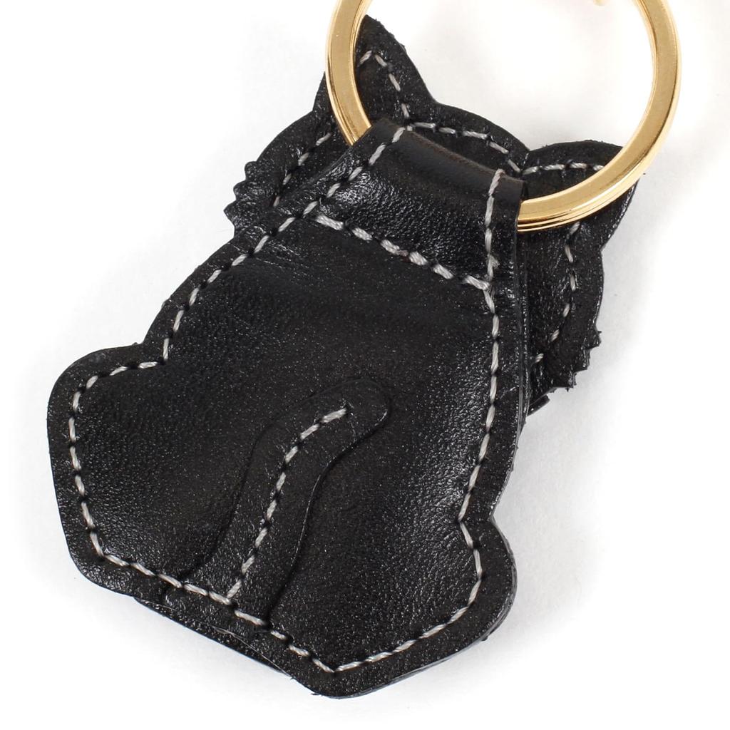 Hachiware Cat Keychain That Allows You To Stand Up and Move Your Face NH0860 15901 One Size [Kitamura] Women's Black/White [Black]