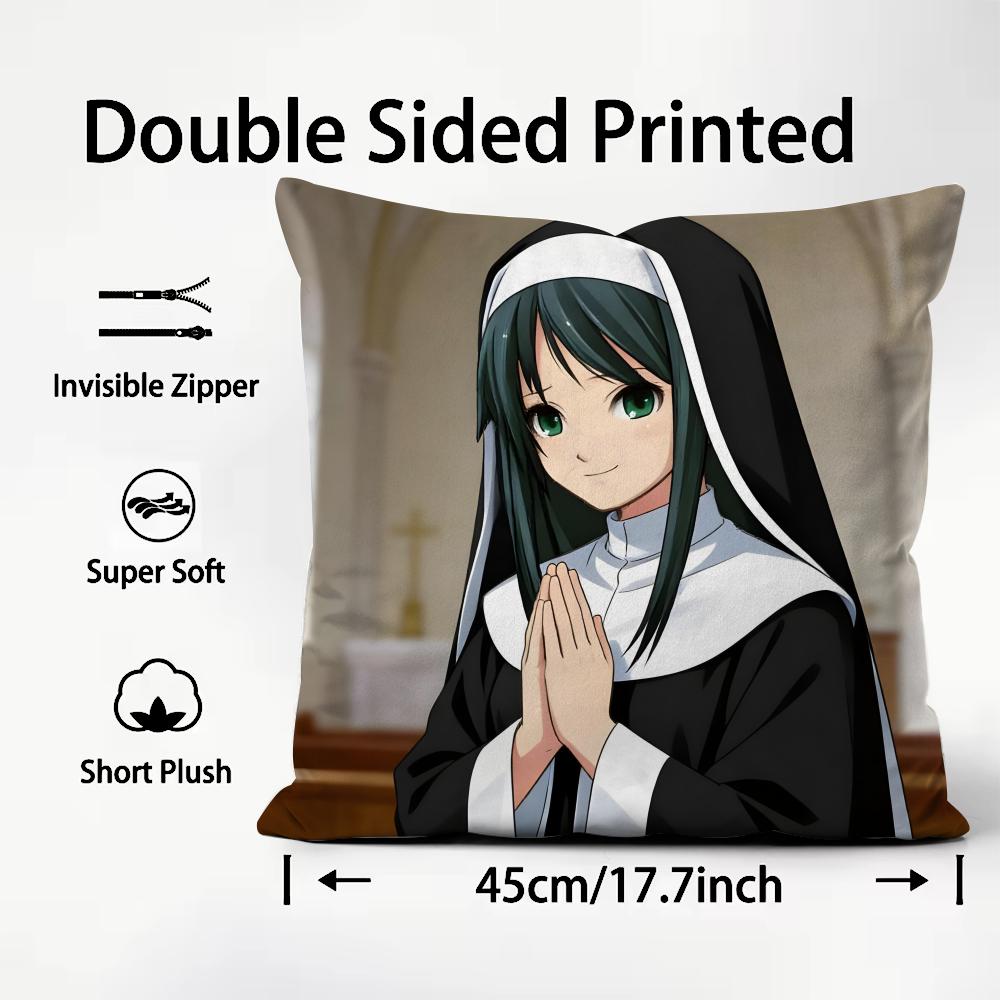 SSaya No UtaA Song Of Saya Cushion Cover Plush Fabric Soft DoubleSided Printed Sofa Warm Winter Home Child Gift Pillow Case