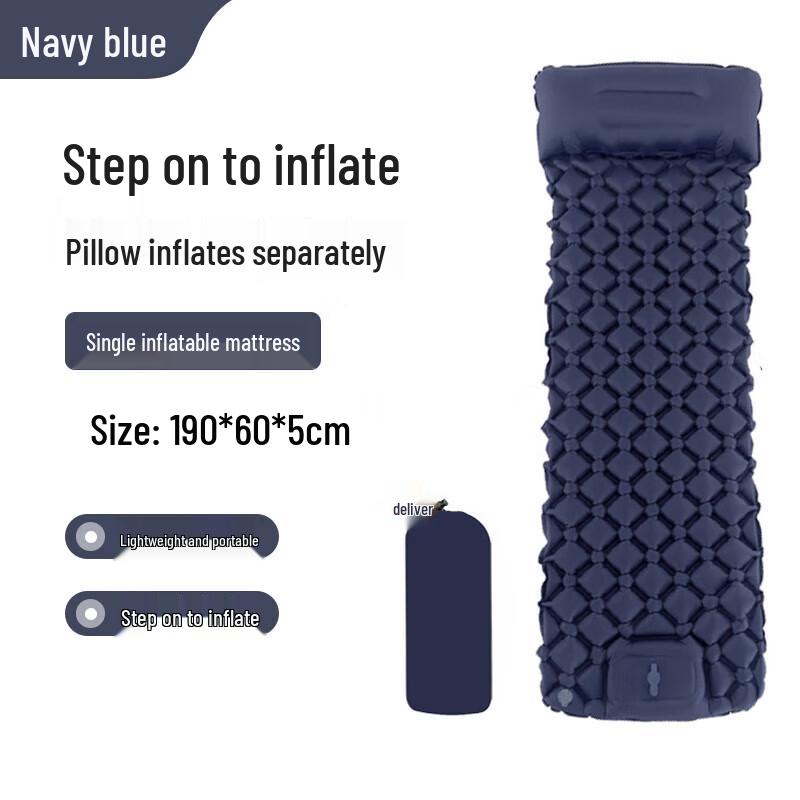 Tri-polar TP1199 Outdoor Foot-Pump Inflatable Camping Mat 190x60x5cm