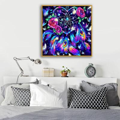 5D Diy Diamond Painting Flowers and Feathers Diamond Embroidery Full Lay Anime Cross Stitch Kits Home Decor Handmade Gift