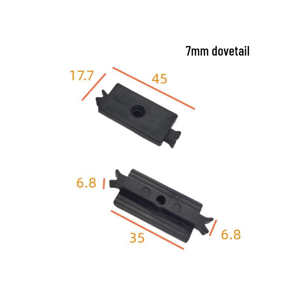 WPC Flooring T-Shaped Plastic Clip with Stainless Steel 6mm Screw Wood-Plastic Fastener