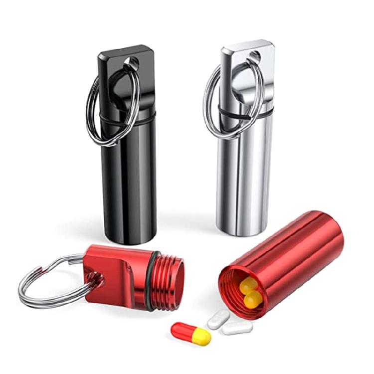 Sealed Metal for Pill for Case Portable Durable Waterproof Emergency Medicine Or