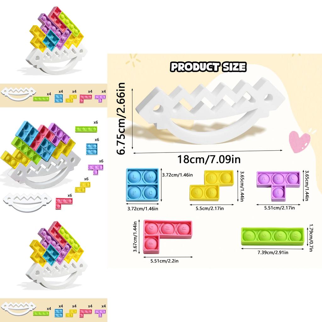Silicone Kids Stacking Blocks With Balance Fun For Parentchild Play