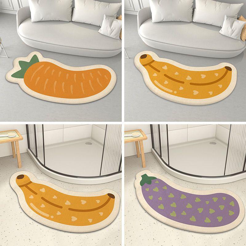 Bathroom Shower Room Door Mat Bathroom Moisture-wicking Curved Foot Mat Slip-resistant Mat Bathroom Door Carpet