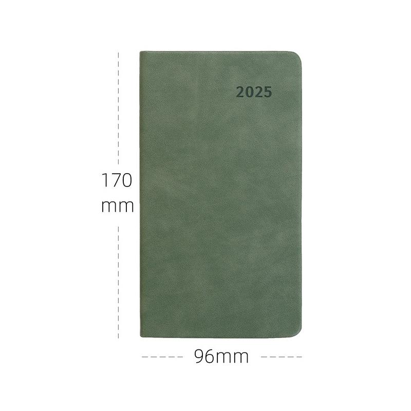 Leather Agenda 2025 Monthly Planner Notebooks Portable A6 Diary Notepad Journal Notebook Office Accessories Mini Pocket Notepad