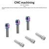 6Pcs Bike Handle Bar Stem Riser Bottle Holder Bolts M5*18Mm Titanium-Plated Colorful Steel Bicycle Handlebar Screws