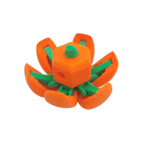 3D Printed Pumpkin Transforming Toy Flexible Pumpkin Figurine Stress Relief Toy for Halloween Thanksgiving Day Decoration