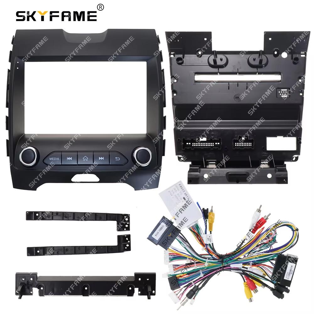 SKYFAME Car Frame Fascia Adapter Canbus Box Decoder Android Radio Dash Fitting Panel Kit For Ford Edge S-MAX Ranger