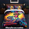 Neon Theme Custom Text Or Name 3Pcs Bedding Set,1 Flat Sheet & 2 Pillowcases Personalized Home Bedding
