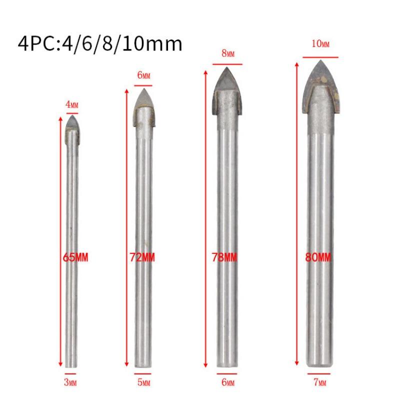 

Набор сверл по стеклу 3-14 мм с наконечником из карбида вольфрама, резак для керамической плитки с шестигранным хвостовиком 1/4 , аксессуары для электроинструментов 4pc