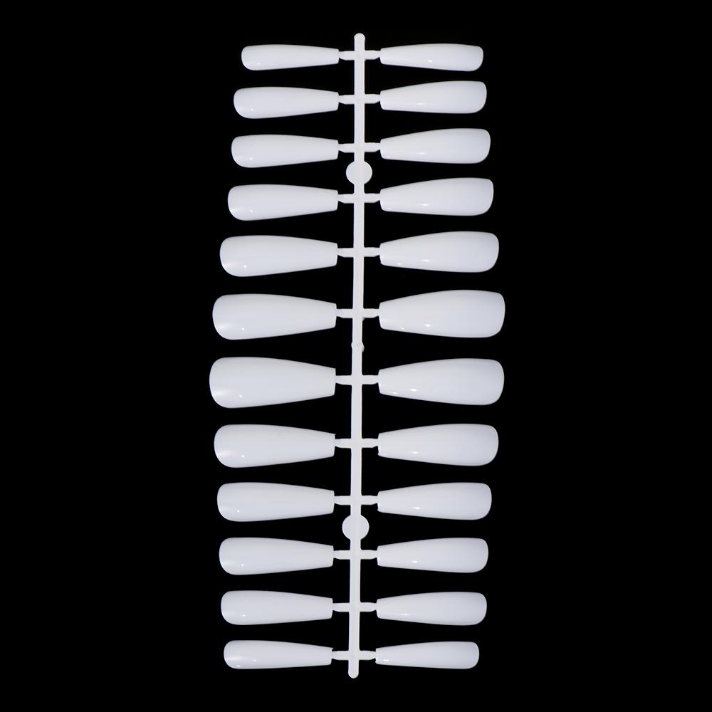 24Pcs/Set Matte Extension Full Cover Coffin Fake Nail Nail Tips False Nails Ballerina Nail