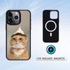 Cool Cat Cute Phone Case Magnetic For iPhone17 16 15 14 13 12 Pro Max For Magsafe Wireless Charging Cover