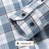 Chemise à carreaux à manches longues en coton brossé 100% pour homme Futing