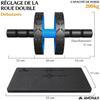Roue Abdominale - AMONAX - Convertible - Bleu - Portable - Fitness