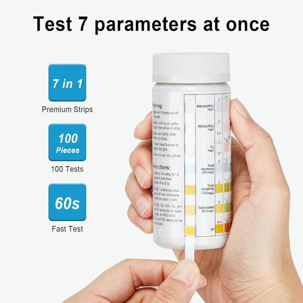 100Pcs 7 In 1 Aquarium Test Strips