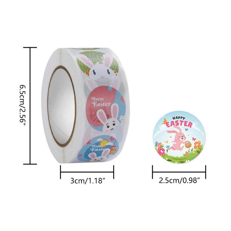 500pcs Happy Easter Sticker Decorative Stickers for Kids Spring Party Supplies
