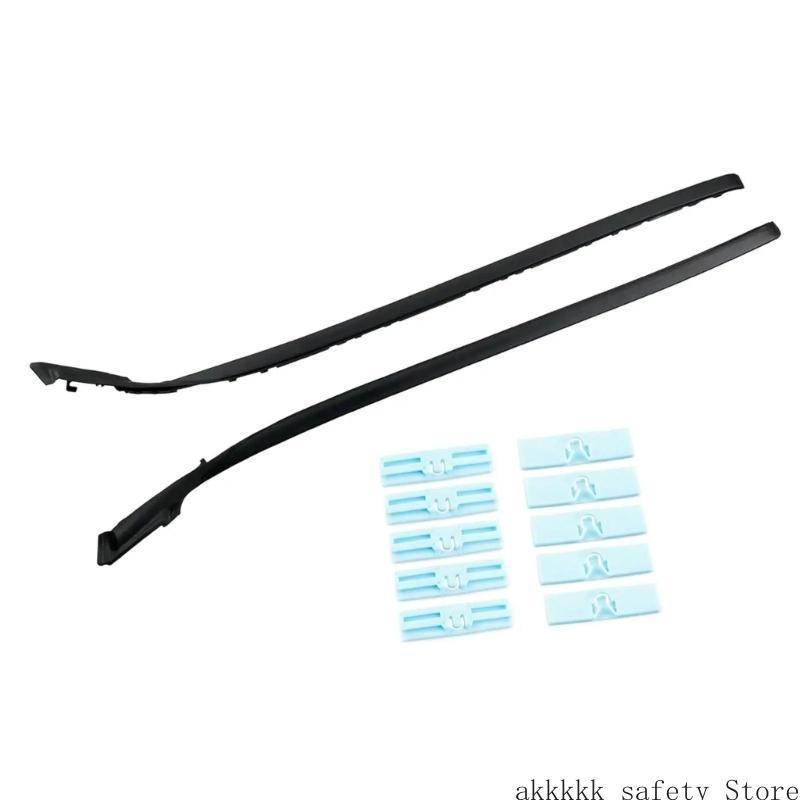 Set Of 2 Front Windshield Side Gaskets Moldings For Cars 75551-53020 75552-53020