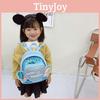 Cartoon Love Backpack Animal Kids Pu Book Bag With Fabric Impactresistant