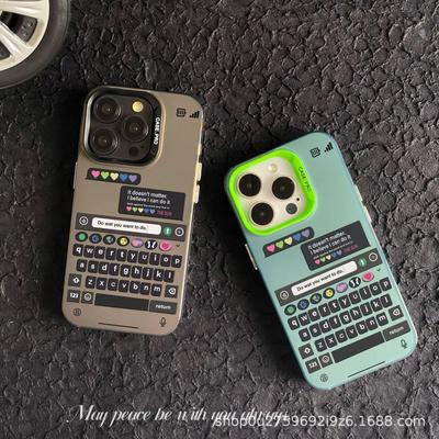 iPhone15Pro Handyhülle mit Tastatur: Laser-Softcase für Apple 14/13/12/11XsMax, XR/X Tide Design