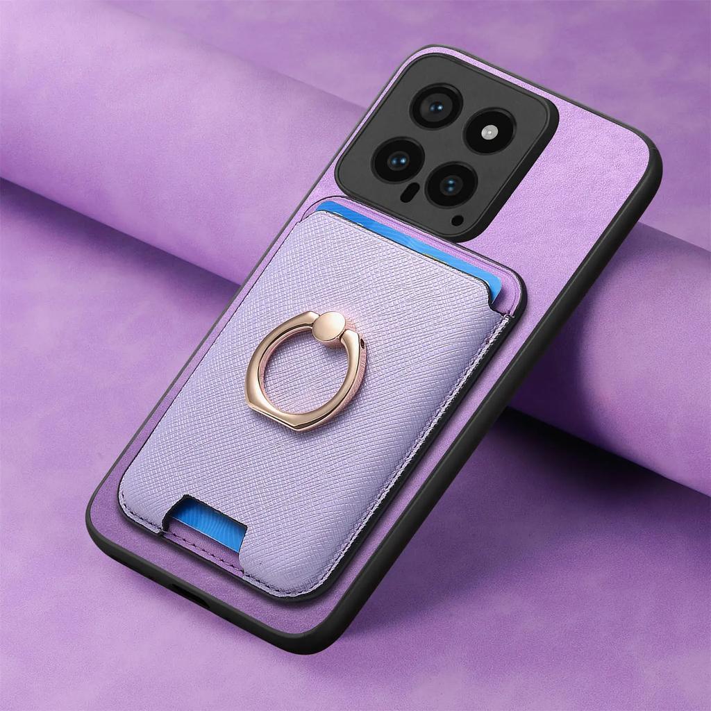 2 In 1 Vertical Card Solt Magnetic Ring Holder Wallet Case For Redmi Note 13 Pro Plus 12 11 13T POCO X6 14 Ultra Bag Stand Cover