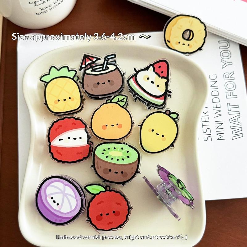 Cartoon Fruit Decorative Gift Sealing Clip Memo Clip Pp Clip For Students Cute Little Items