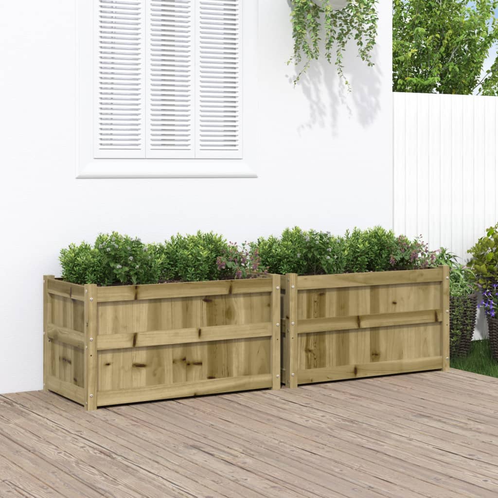 Planters 2 Pcs Pressure Treated Pine Wood