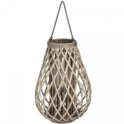 Wicker Bulbous Lantern