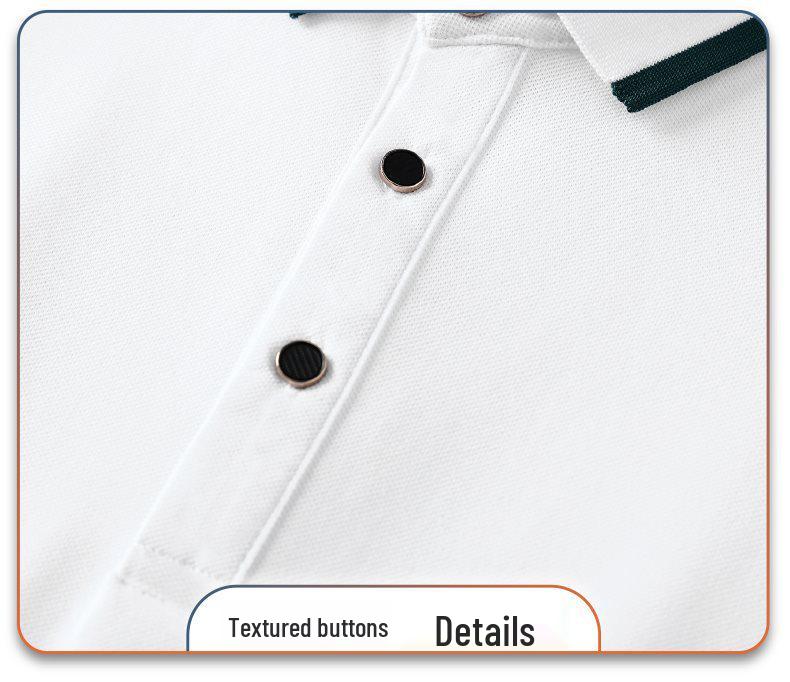 Men's Summer Short Sleeve Polo Shirt - Fashionable & Casual Breathable Lapel Tee