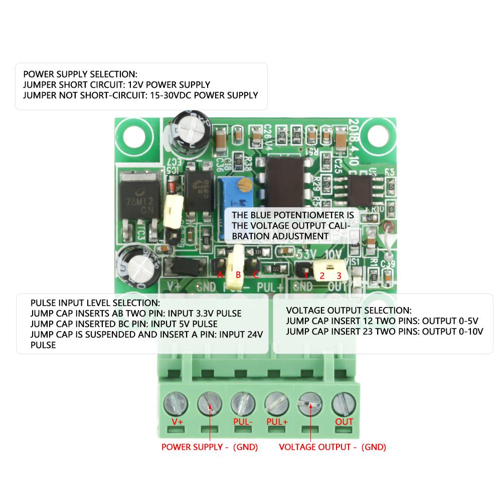 Frequency To Voltage Signal 0-10Khz To 0-10V Converter Module With Isolation