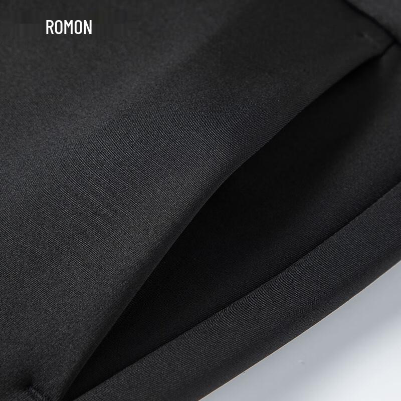 Romon Men's Wool Blend Fleece Lined Straight Leg Dress Pants