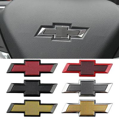Pegatina Central de Volante de Aleación Metálica para Coche para Optra Trax Sail Silverado Malibu Captiva Aveo Cruze Lacetti 5.7cm
