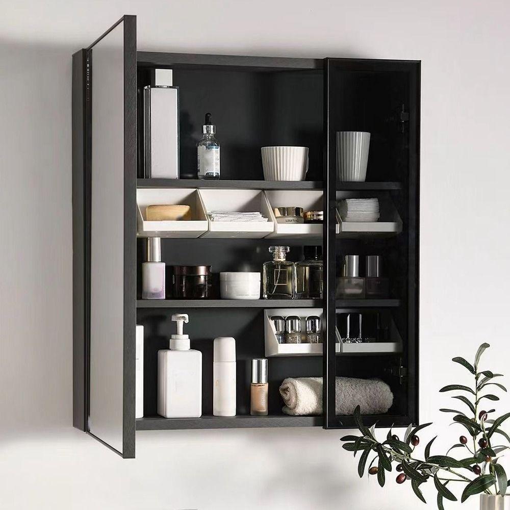 Wall Mounted Storage Rack Bathroom Kitchen Sundries Organizer Holder Cosmetics Storage Tray Makeup Organizer Self Adhesive Shelf