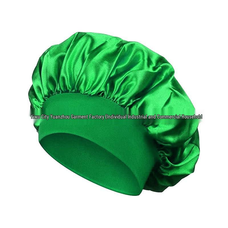 Women's Wide Brim Satin Sleep Cap – High Elasticity Hair Care Beauty Hat
