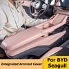 For BYD Seagull Dolphin Car Center Console Armrest Panel Clip-on Silicone Wireless Charging  Pad Water Cup Holder Storage Box