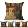 Nordic Famous Oil Painting Art Sofa Cushion Cover Pablo Picasso Abstract Paintings Cotton Linen Home Decoration Car Pillow Case