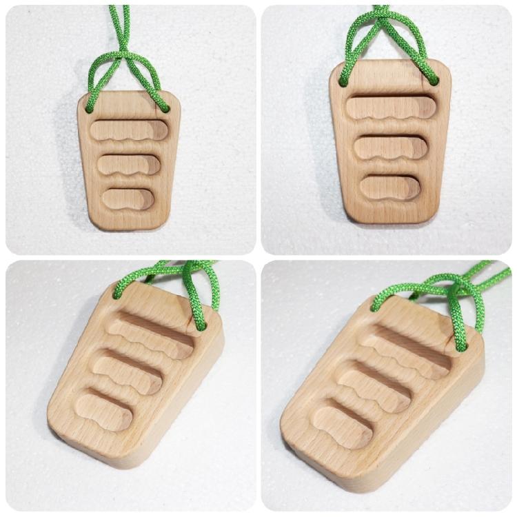 Wood Rock Climbing Fingerboard Multifunction Finger Strengthener Training Board for Home Gym or Outdoor Use